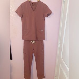 Figs Mauve Scrub Set - XS